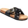 wonderwalk Bequem-Klettpantolette „Blümchen“ schwarz 38 Damen