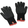 Weber Grillhandschuh-Set aus Kevlar, lang mit Silikonnoppen (L/XL), schwarz