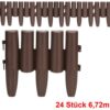 Deuba® Beeteinfassung 3er-Set Braun 6,72m
