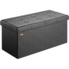 Casaria® Sitzbank Schwarz 80x40x40cm MDF faltbar