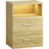 Casaria® Nachttisch Jamie Eiche 55x40x28cm