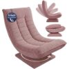 Casaria® Sessel Aberdeen Dunkelpink Cord 5fach verstellbar 360 Grad drehbar klappbar