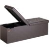Casaria® Sitzbank Braun 115x38x38cm mit Klappdeckel
