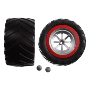 Carrera 2 rear tyres with wheel rims for Red Scorpion (142018)