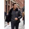 Hollert Lammfell Bomberjacke Aviator Black aus Merino Shearling Größe: 3XL male