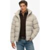 149.99 Superdry Herren Kapuzen-mikrofaser-sport-steppjacke Cream – Größe: XL
