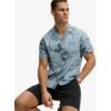 64.99 Superdry Herren Vintage Loom Cabana Kurzarmhemd Blue – Größe: XL