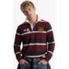 74.99 Superdry Herren Double Emblem Gestreiftes Rugby-shirt Red – Größe: S