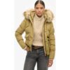 179.99 Superdry Damen Everest Steppjacke mit Kapuze Hellbraun – Größe: 36