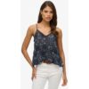 39.99 Superdry Damen Trägertop mit Schnürung Navy – Größe: 40