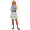 54.99 Superdry Damen Minirock mit Spitzenborte und Print Blue – Größe: 36