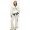 74.99 Superdry Damen Studios Stripe Gerade Jogginghose White – Größe: 40