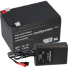 Multipower Blei-Akku MPL12-12 12V 12Ah + Ladegerät