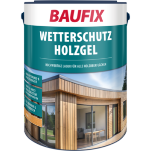Baufix Wetterschutz-holzgel Pinie Seidenglänzend, 5 Liter, Holzlasur