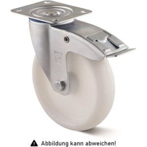 Rollcart Polyamid- Lenkrolle Mit Doppelstop Ø80x35mm 150kg Tragkraft