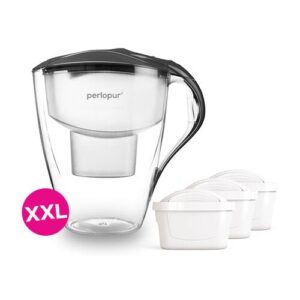 PearlCo GmbH Wasserfilter Family XXL (4,0l) inkl. 3 Filterkartuschen schwarz