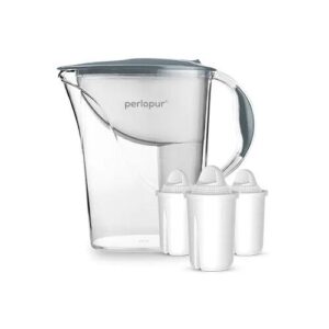PearlCo GmbH Wasserfilter Standard (2,4l) inkl. 3 Filterkartuschen grau