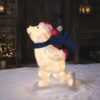 Lights4fun 78cm LED Weihnachtsfigur außen Papa Eisbär
