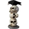 Horror-Shop Rabe auf Totenkopf Turm mit LED Licht 29cm