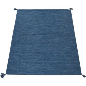 teppich.de Handwebteppich Kilian blau 120×170 cm Blau