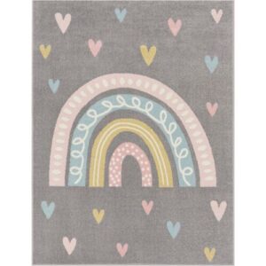 teppich.de Kinderteppich Ninique grau 80×150 cm Grau