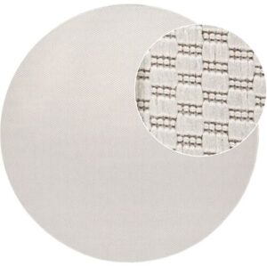 teppich.de In- & outdoor-teppich Venezia elfenbein 200 cm rund Elfenbein