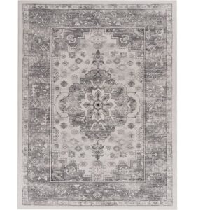 teppich.de Waschbarer teppich Sami grau 80×150 cm Grau