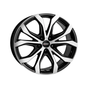 Alutec W10x Racing Black Front Polished 8×18 ET 53 5/120 Alufelge Schwarz