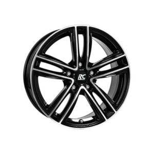 RC Design Rc27 Black Gloss Fully Polished 6.5×16 ET 41 5/115 Alufelge Schwarz