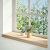 vidaXL Fensterbänke 2 Stk. Unbehandelt 80x25x2 cm Massivholz Eiche Braun