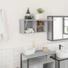 vidaXL Bad-Wandschrank Grau Sonoma 60x25x30 cm Holzwerkstoff Grau