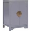 vidaXL Nachttisch 38×28×52 cm Paulownia Holz Grau