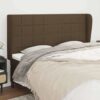 vidaXL Kopfteil mit Ohren Dunkelbraun 163x23x118/128 cm Stoff Braun