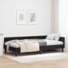 vidaXL Eckbettgestell Schwarz 100 x 200 cm Samt Schwarz