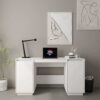 vidaXL Schreibtisch Weiß 140x50x75 cm Massivholz Kiefer Weiß