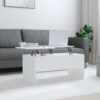 vidaXL Couchtisch Weiß 102×50,5×46,5 cm Holzwerkstoff Weiß