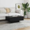 vidaXL Couchtisch Schwarz Eichen-Optik 85 x 55 x 31 cm Schwarz