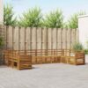vidaXL Outdoor-Sofagarnitur 10 stk. Natur Braun