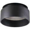 SET Einbaustrahler, Einbauspot, Einbaurahmen Aluminiumlegierung schwarz, starr, rund mit Diffusor BØ67mm + LED Leuchtmittel & GU10 Sockel wählbar
