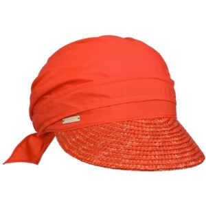Ansali Strohvisor Cap by Seeberger orange One Size female