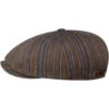 Stripe Barista 8 Panel Flatcap by Stetson bunt XXL (62-63 cm) male