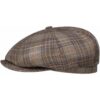 Hatteras Silk Mix Check Flatcap by Stetson braun 55 cm male