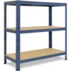 shelfplaza HOME 90x50x40 cm Schwerlastregal in blau mit 3 Böden und 175 kg Traglast pro Boden