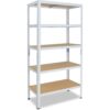 shelfplaza HOME 200x120x30 cm Schwerlastregal in weiß mit 5 Böden und 175 kg Traglast pro Boden