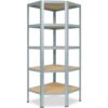 shelfplaza HOME 200x70x45 cm Eckregal in verzinkt mit 5 Böden und 175 kg Traglast pro Boden