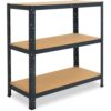 shelfplaza HOME 100x40x50 cm Schwerlastregal in anthrazit mit 3 Böden und 175 kg Traglast pro Boden