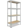 shelfplaza PRO 180x100x40 cm Schwerlastregal in verzinkt mit 4 Böden und 200 kg Traglast pro Boden