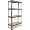 shelfplaza PRO 180x70x40 cm Schwerlastregal in grau mit 4 Böden und 200 kg Traglast pro Boden