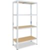 shelfplaza HOME 180x70x45 cm Schwerlastregal in weiß mit 4 Böden und 175 kg Traglast pro Boden