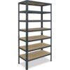 shelfplaza HOME 200x60x45 cm Schwerlastregal in anthrazit mit 7 Böden und 125 kg Traglast pro Boden